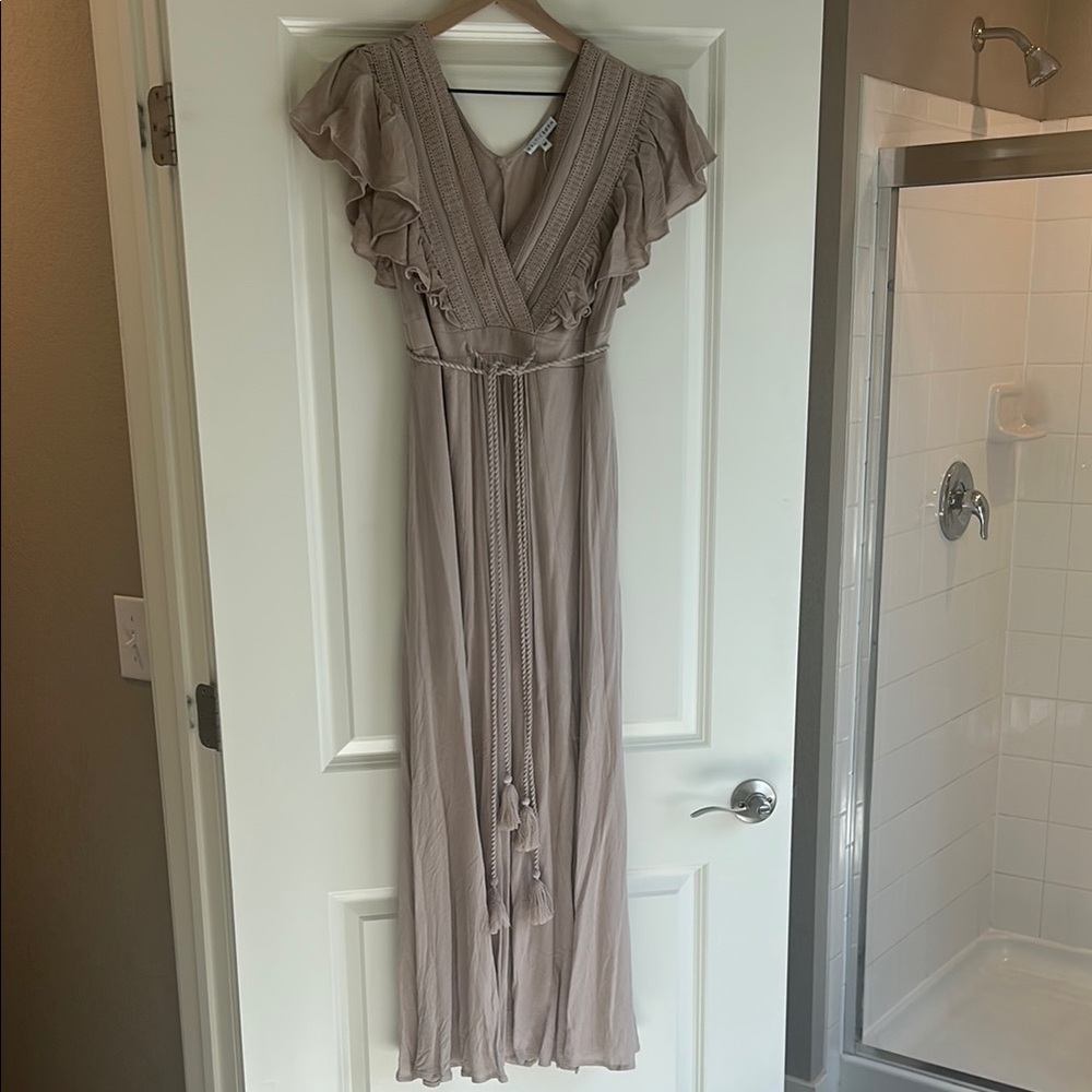 Elegant Cream Maxi Dress
